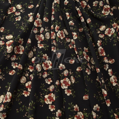 Плательная ткань "Фламенко" 3.1, 80 гр/м2, шир.150 см, принт растительный - купить в Нефтеюганске. Цена 239.03 руб.