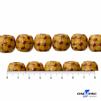 0189-Бусины деревянные "ОмТекс", 17 мм, упак.50+/-3шт - купить в Нефтеюганске. Цена: 83.66 руб.