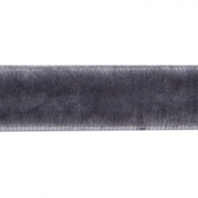 Лента бархатная нейлон, шир.12 мм, (упак. 45,7м), цв.189-т.серый - купить в Нефтеюганске. Цена: 457.61 руб.