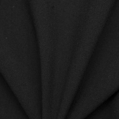 Костюмная ткань с вискозой "Рошель", 250 гр/м2, шир.150см, цвет чёрный - купить в Нефтеюганске. Цена 438.12 руб.