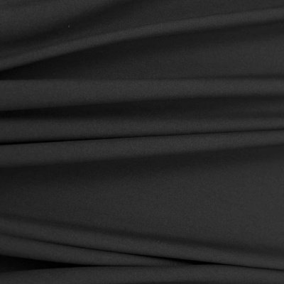 Костюмная ткань с вискозой "Рошель", 250 гр/м2, шир.150см, цвет чёрный - купить в Нефтеюганске. Цена 438.12 руб.